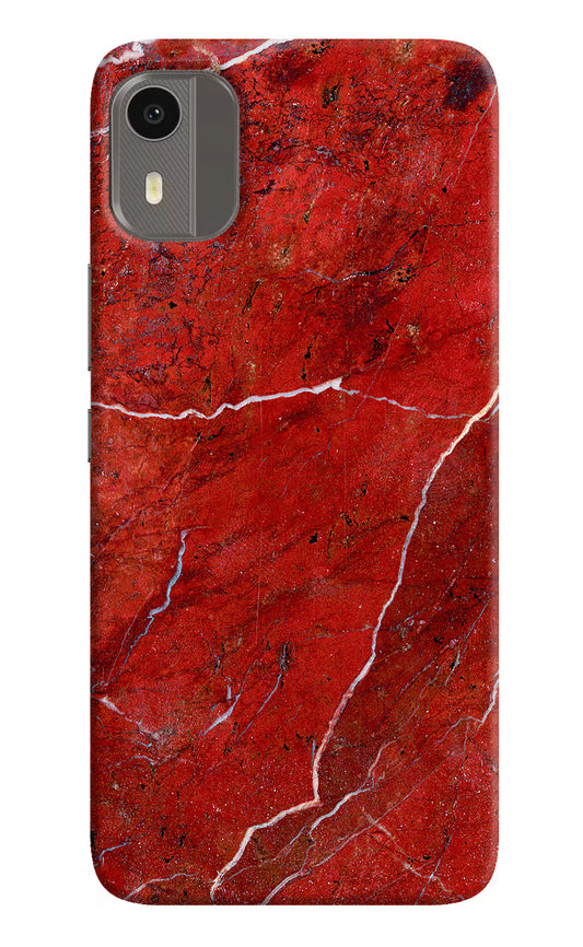 Red Marble Design Nokia C12/C12 Pro Hard Case Back Cover by Casekaro
