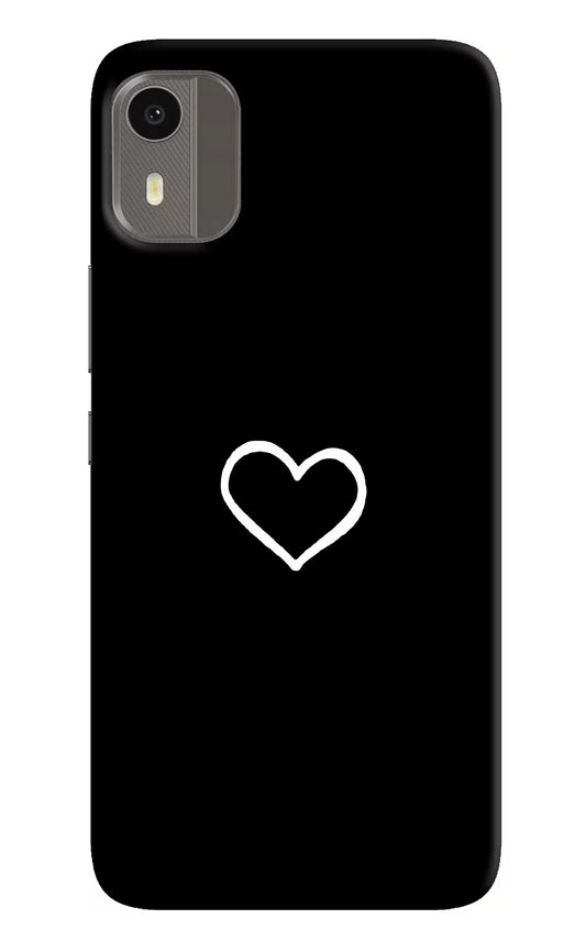 Heart Nokia C12/C12 Pro Hard Case Back Cover by Casekaro