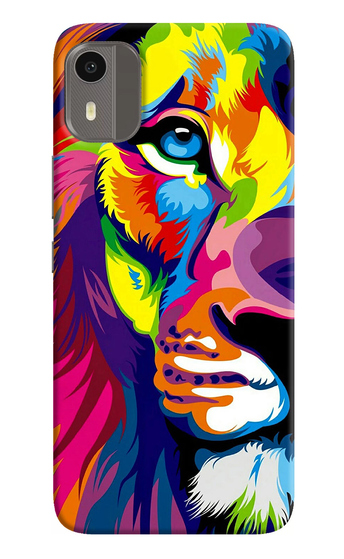 Lion Half Face Nokia C12/C12 Pro Back Cover