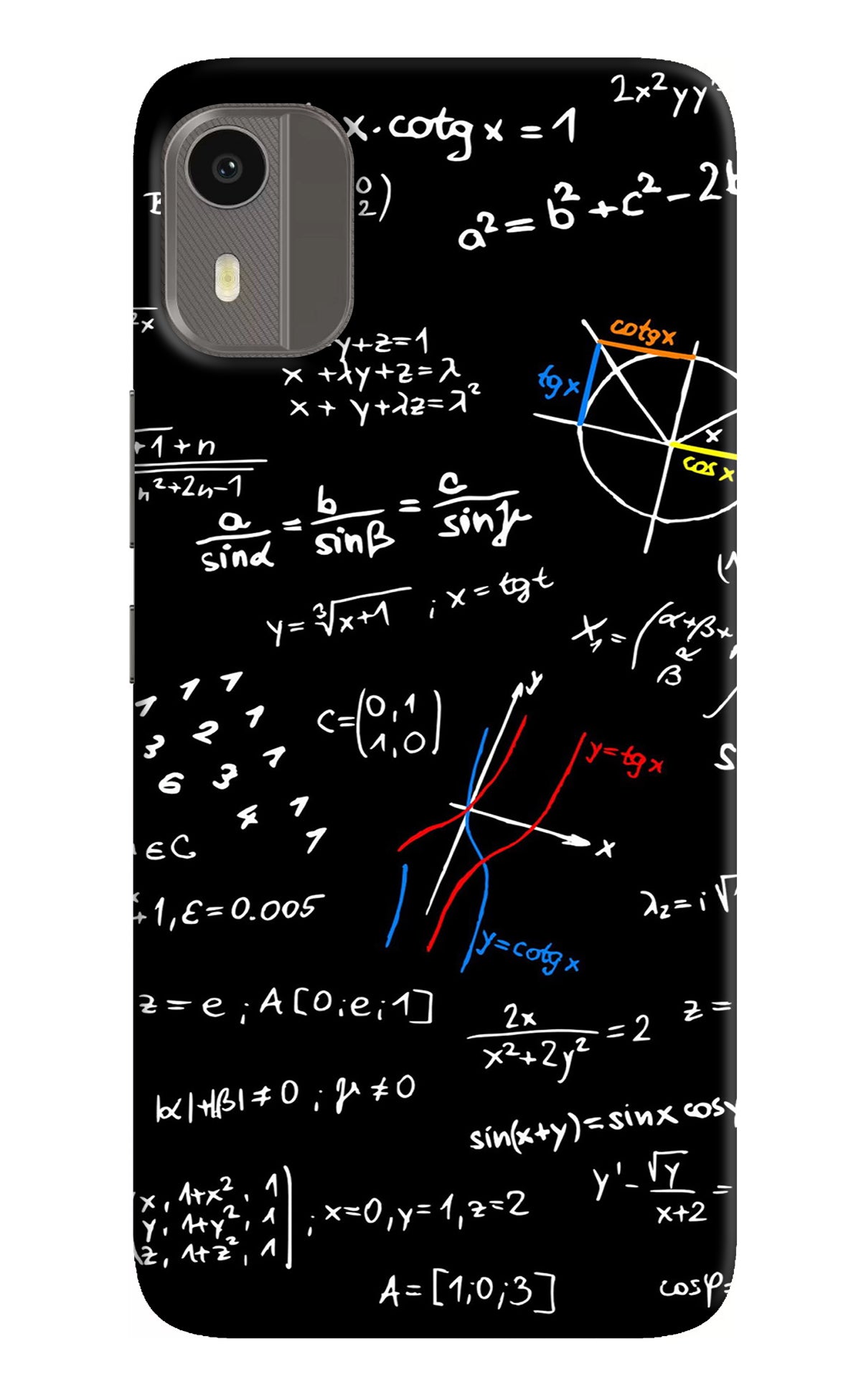Mathematics Formula Nokia C12/C12 Pro Back Cover