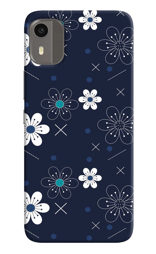 Flowers Nokia C12/C12 Pro Hard Case Back Cover by Casekaro