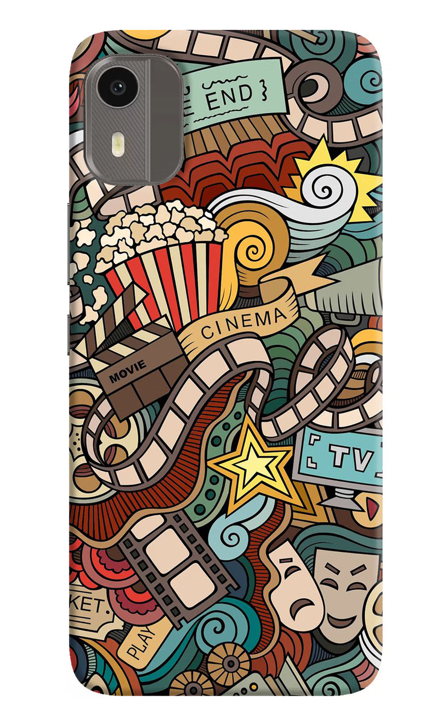 Cinema Abstract Nokia C12/C12 Pro Back Cover, Hard case