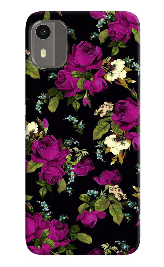 Flowers Nokia C12/C12 Pro Hard Case Back Cover by Casekaro