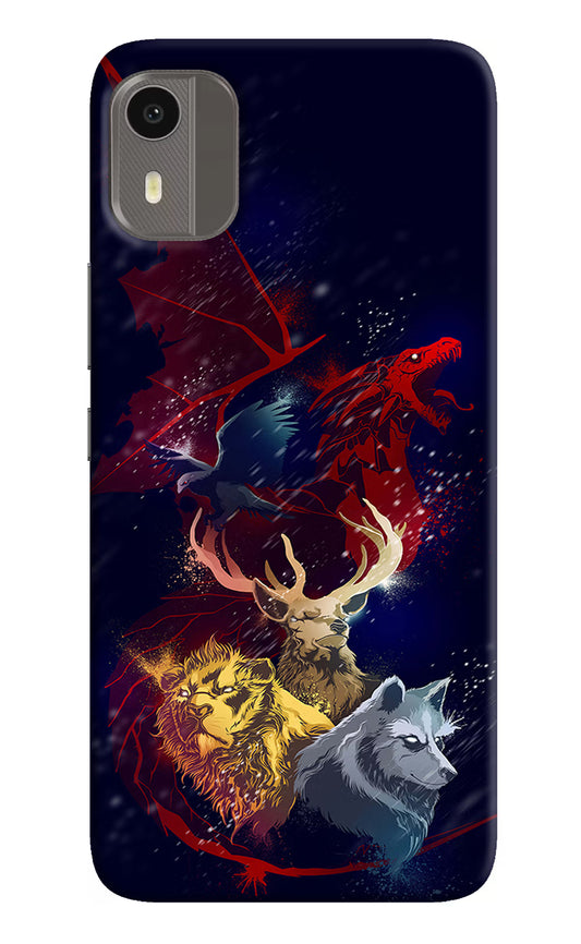 Game Of Thrones Nokia C12/C12 Pro Hard Case Back Cover by Casekaro