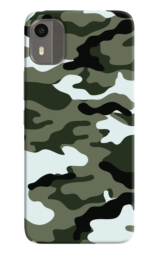 Camouflage Nokia C12/C12 Pro Hard Case Back Cover by Casekaro