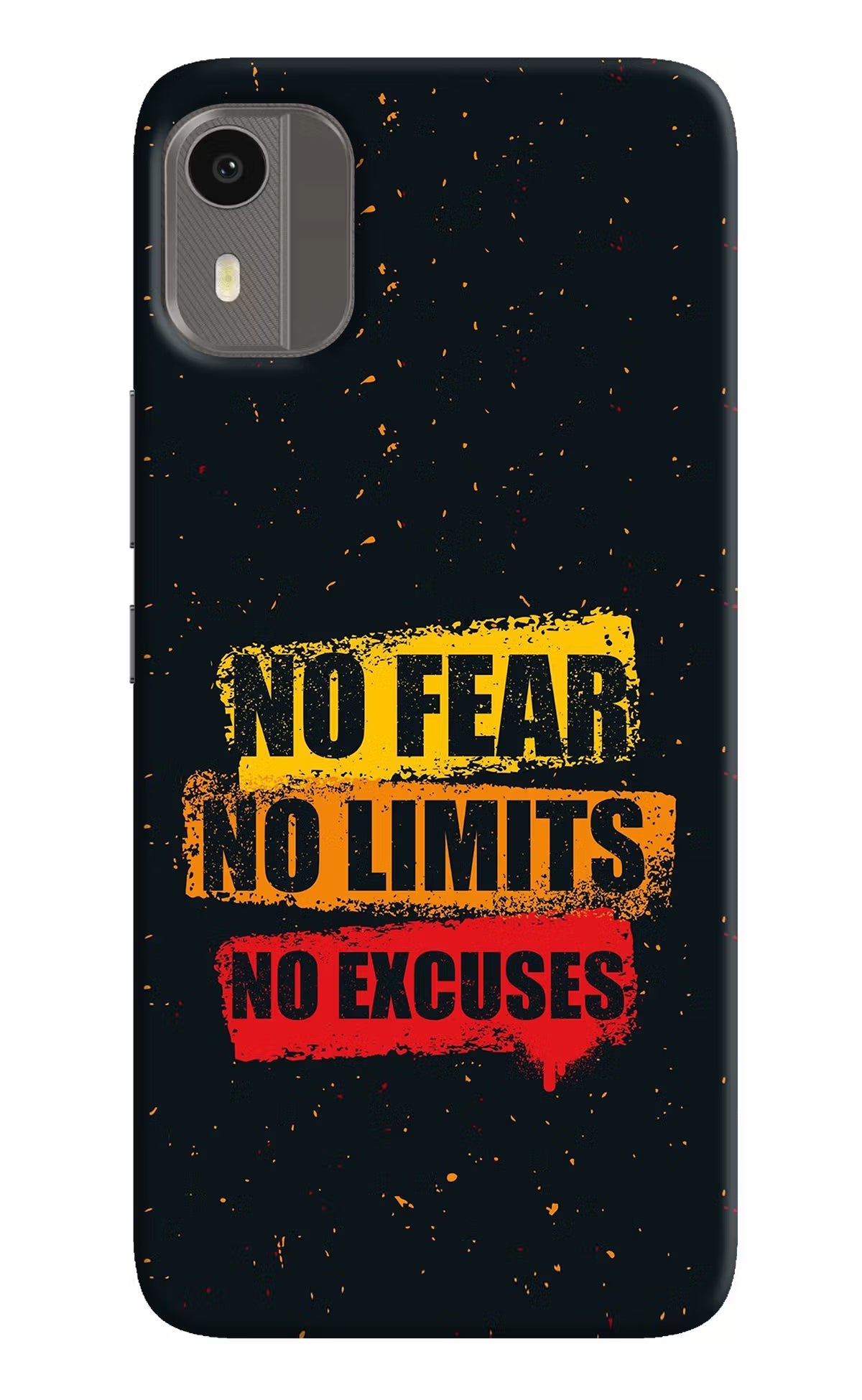 No Fear No Limits No Excuse Nokia C12/C12 Pro Hard Case Back Cover by Casekaro