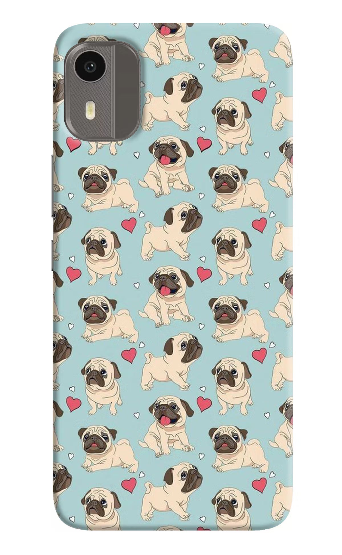 Pug Dog Nokia C12/C12 Pro Hard Case Back Cover by Casekaro