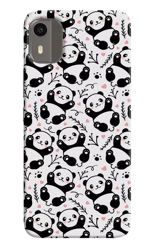 Cute Panda Nokia C12/C12 Pro Hard Case Back Cover by Casekaro