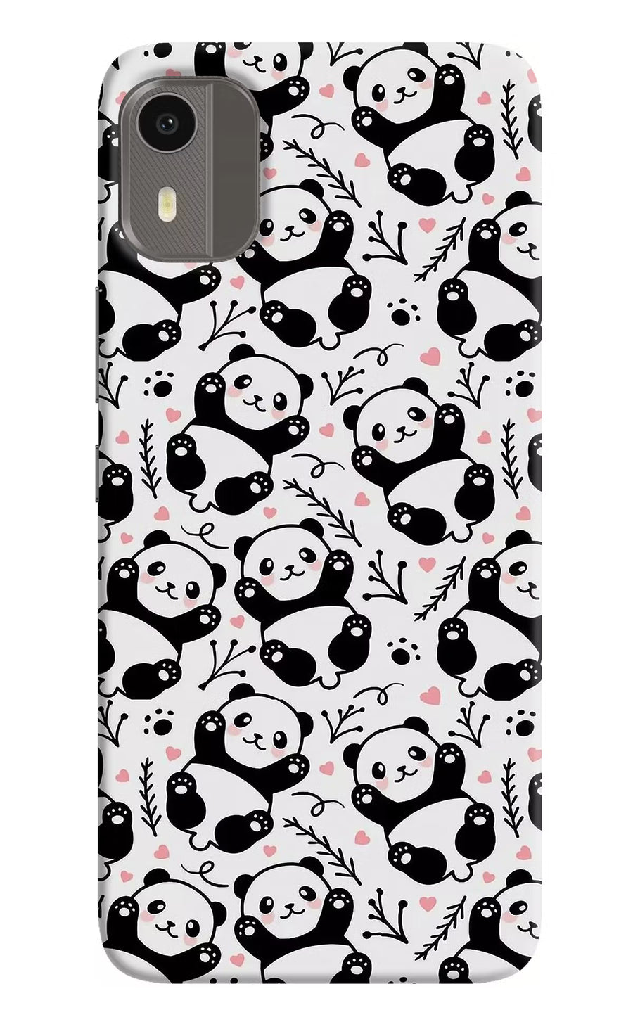 Cute Panda Nokia C12/C12 Pro Back Cover, Hard case