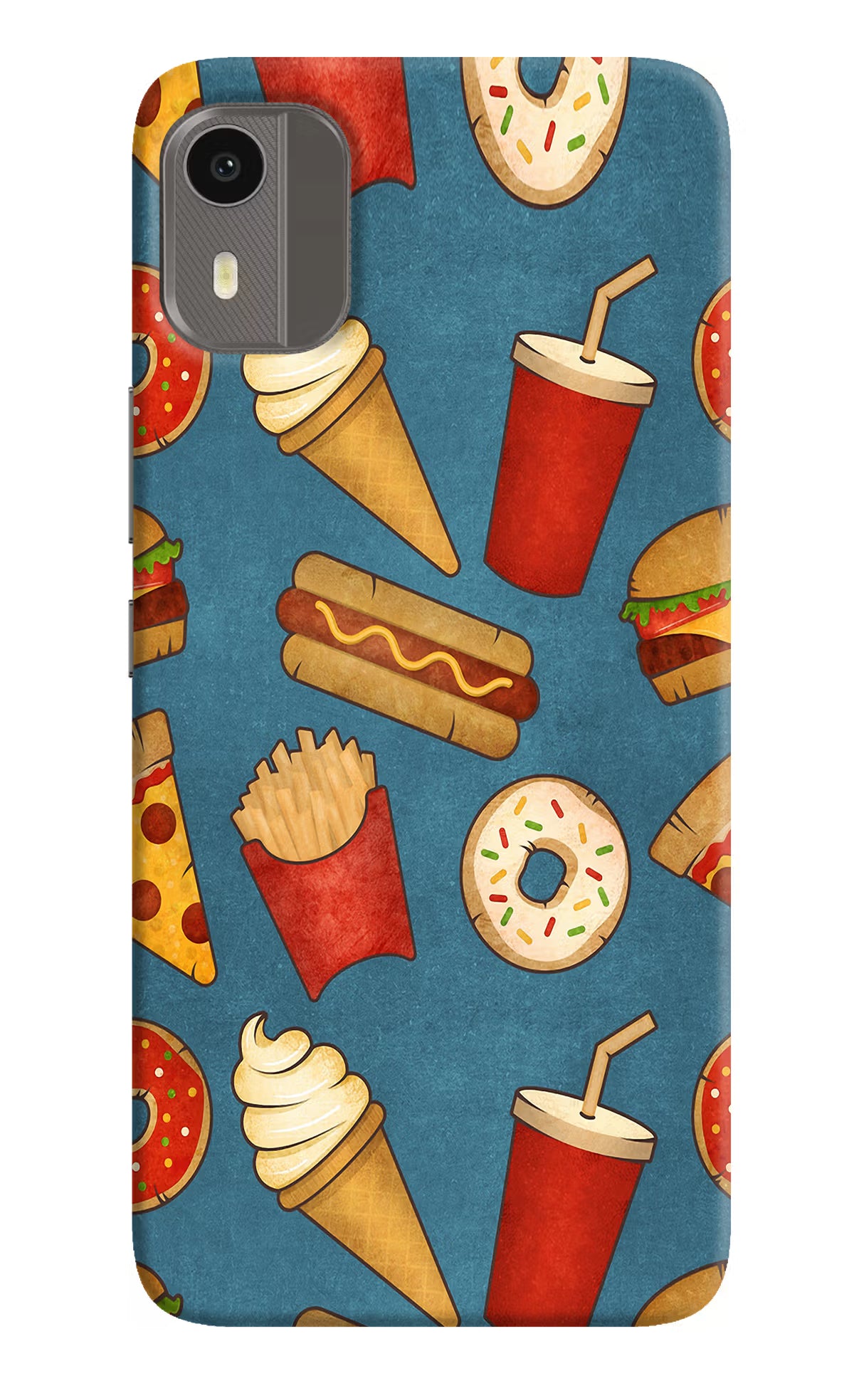 Foodie Nokia C12/C12 Pro Hard Case Back Cover by Casekaro