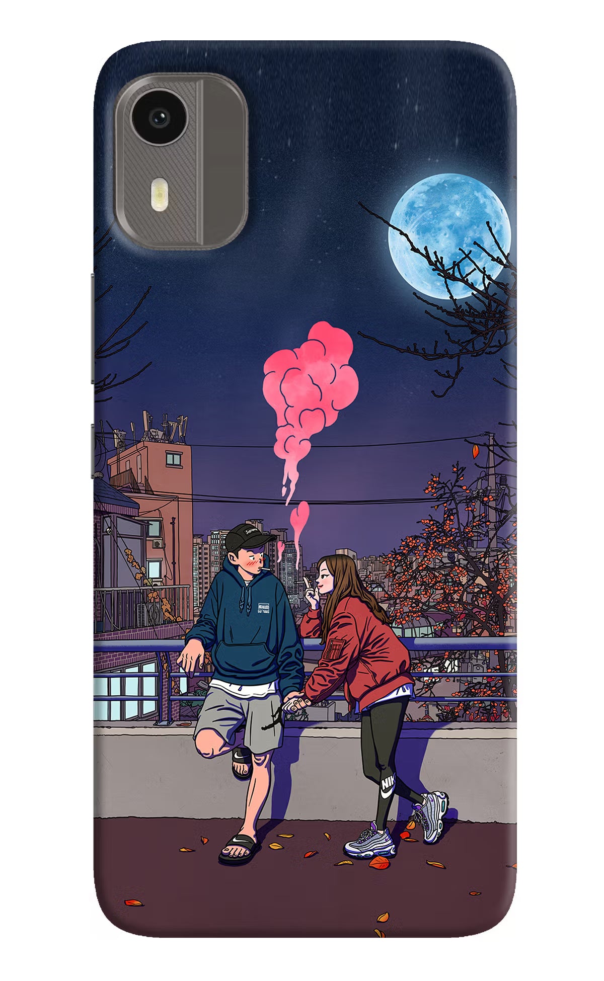 Chilling Couple Nokia C12/C12 Pro Hard Case Back Cover by Casekaro