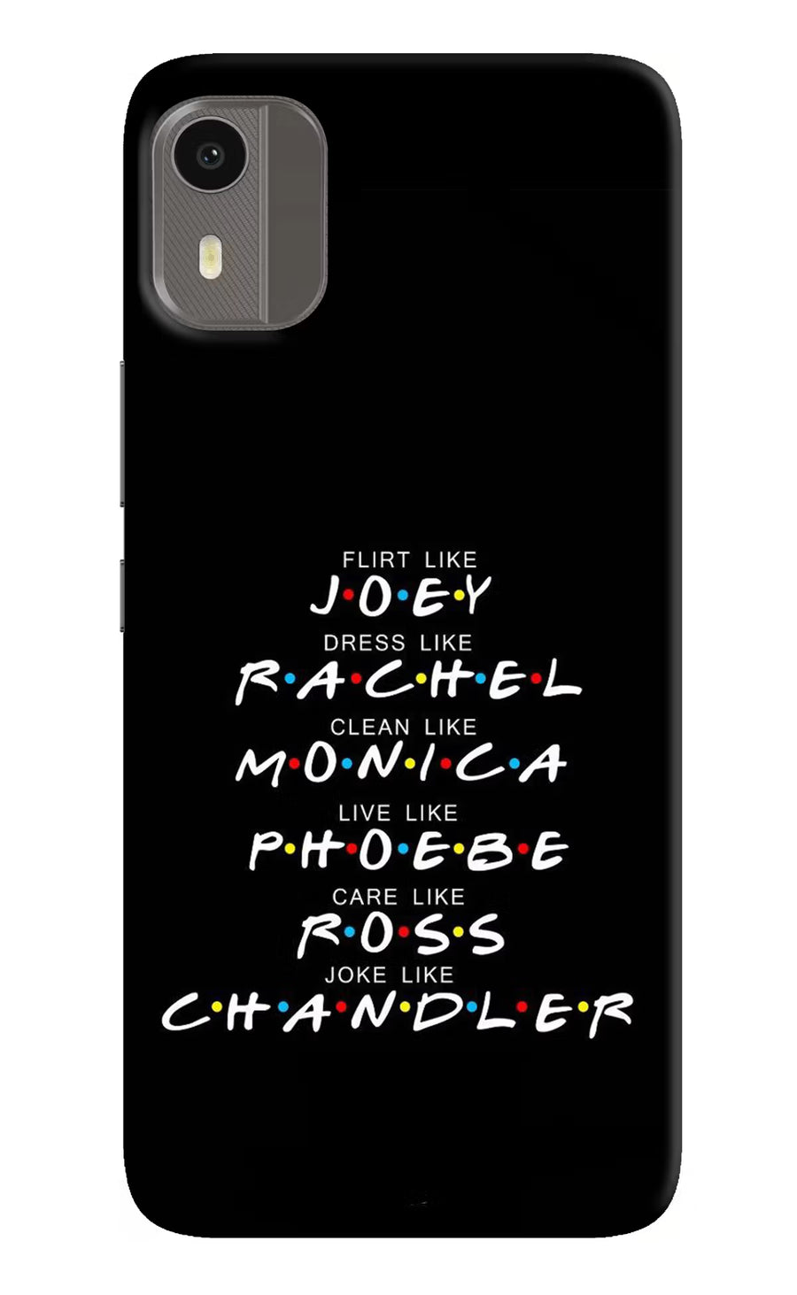 FRIENDS Character Nokia C12/C12 Pro Back Cover, Hard case