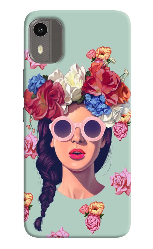 Pretty Girl Nokia C12/C12 Pro Hard Case Back Cover by Casekaro