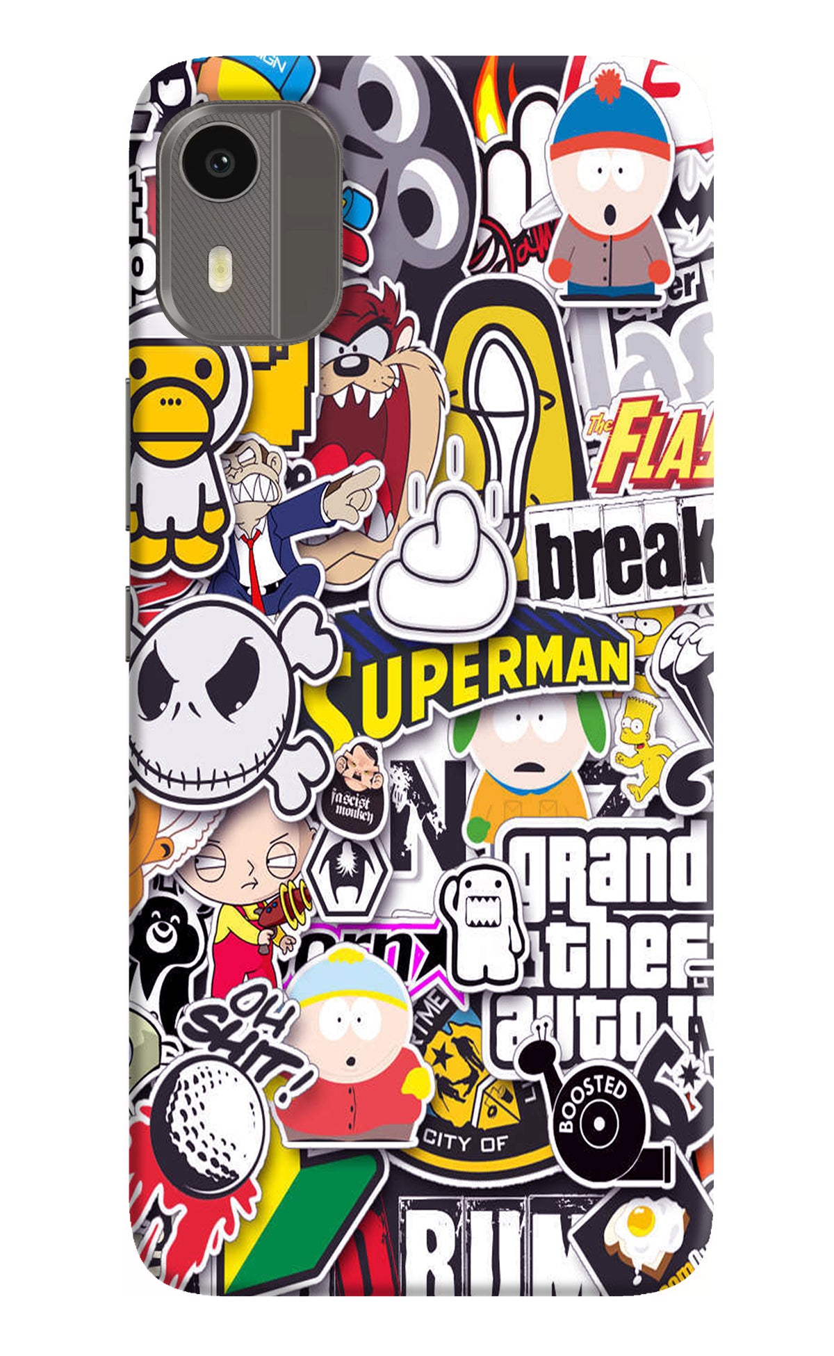 Sticker Bomb Nokia C12/C12 Pro Back Cover