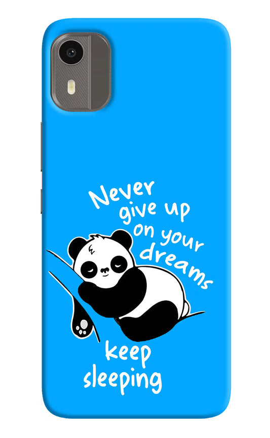 Keep Sleeping Nokia C12/C12 Pro Hard Case Back Cover by Casekaro
