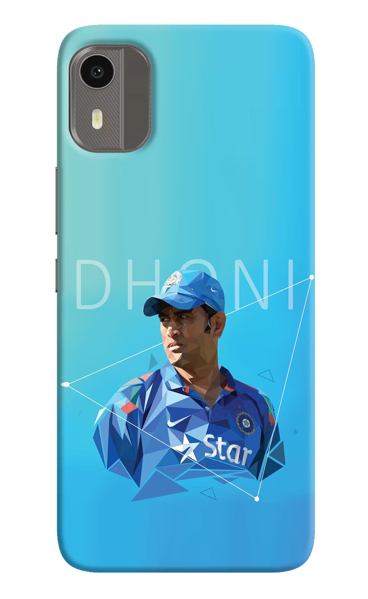 Dhoni Artwork Nokia C12/C12 Pro Hard Case Back Cover by Casekaro