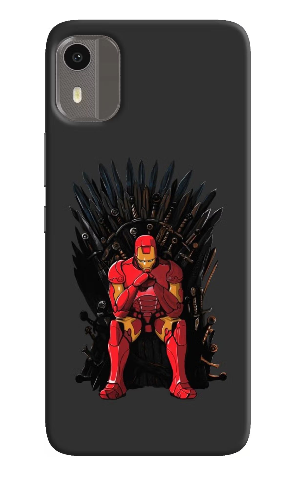 Ironman Throne Nokia C12/C12 Pro Hard Case Back Cover by Casekaro