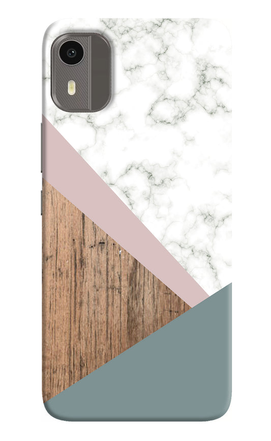 Marble wood Abstract Nokia C12/C12 Pro Back Cover