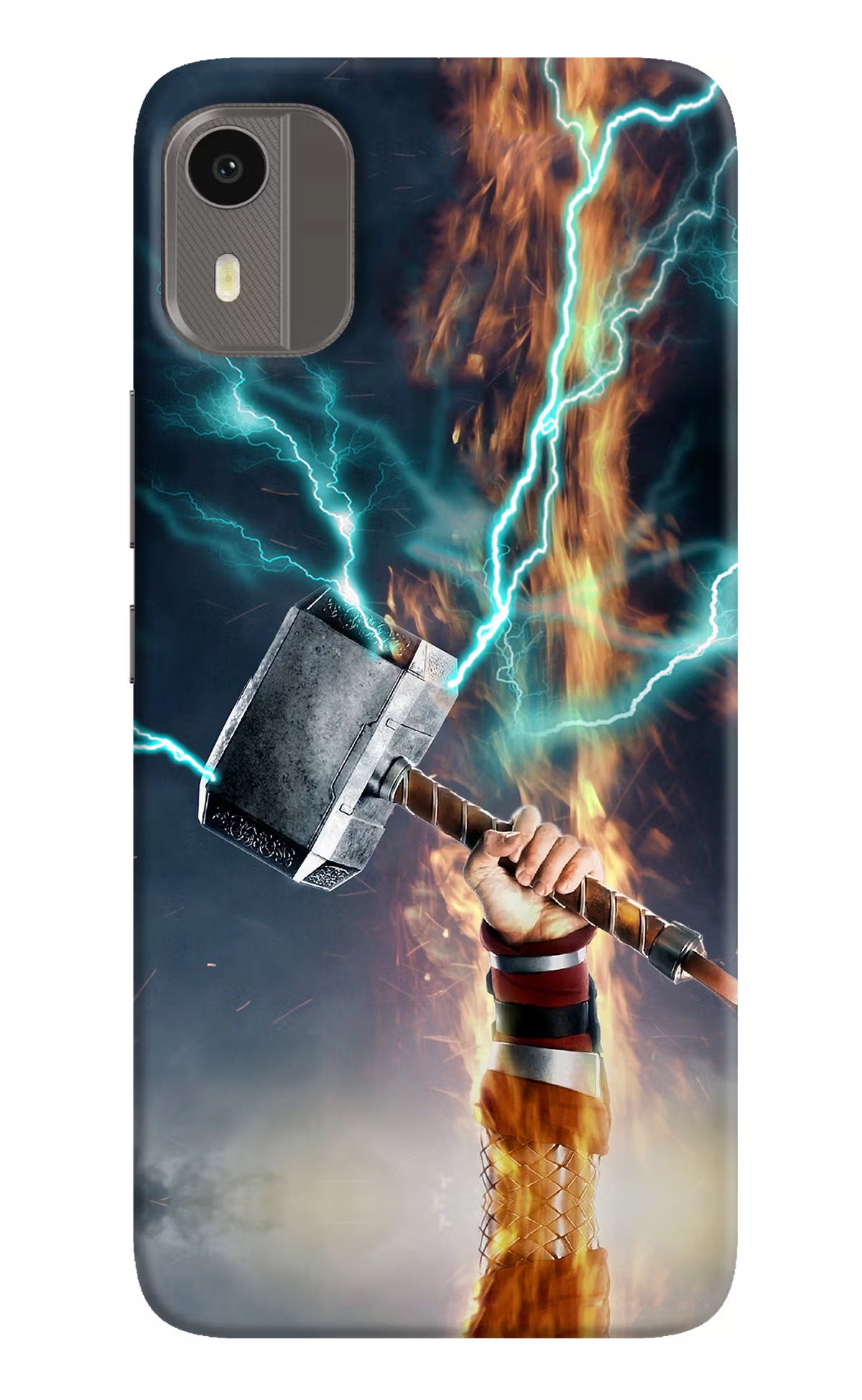 Thor Hammer Mjolnir Nokia C12/C12 Pro Hard Case Back Cover by Casekaro