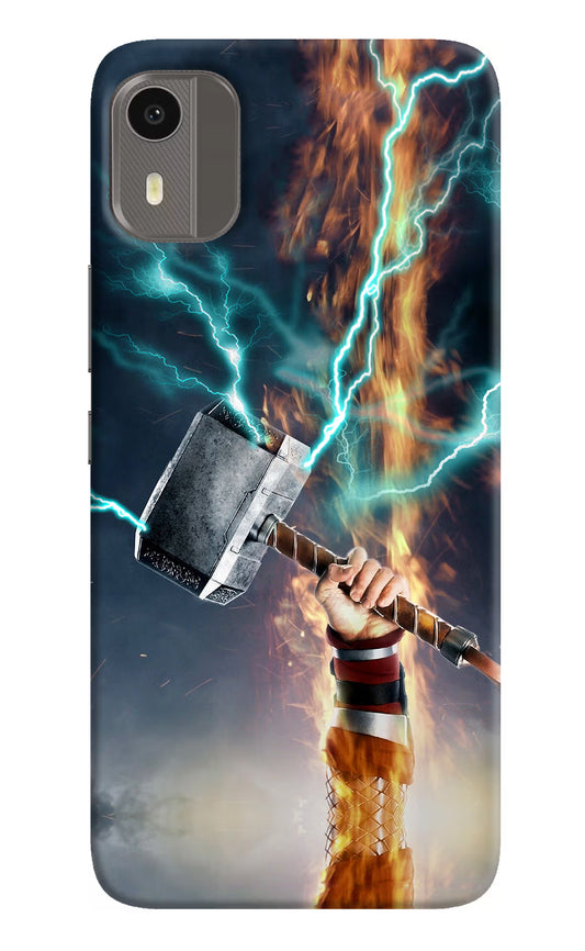 Thor Hammer Mjolnir Nokia C12/C12 Pro Hard Case Back Cover by Casekaro