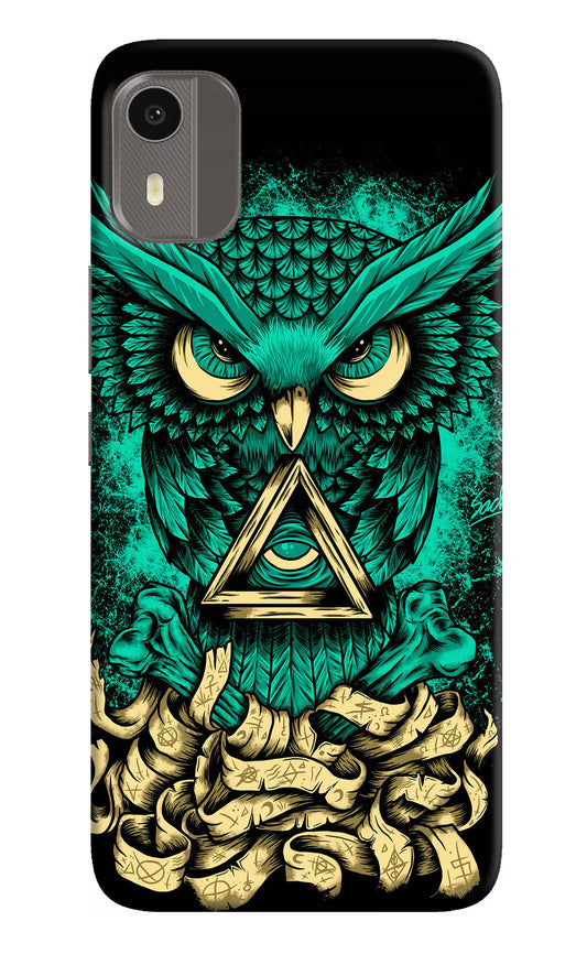 Green Owl Nokia C12/C12 Pro Hard Case Back Cover by Casekaro
