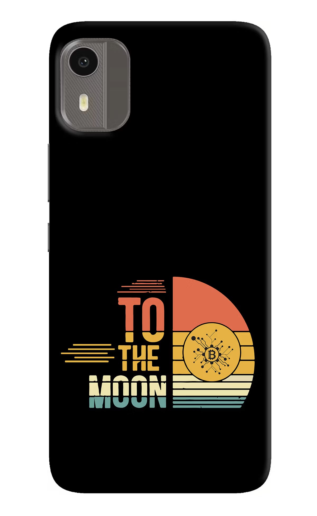 To the Moon Nokia C12/C12 Pro Hard Case Back Cover by Casekaro