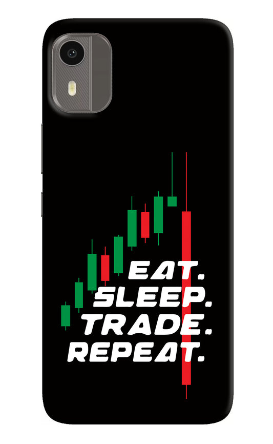 Eat Sleep Trade Repeat Nokia C12/C12 Pro Back Cover