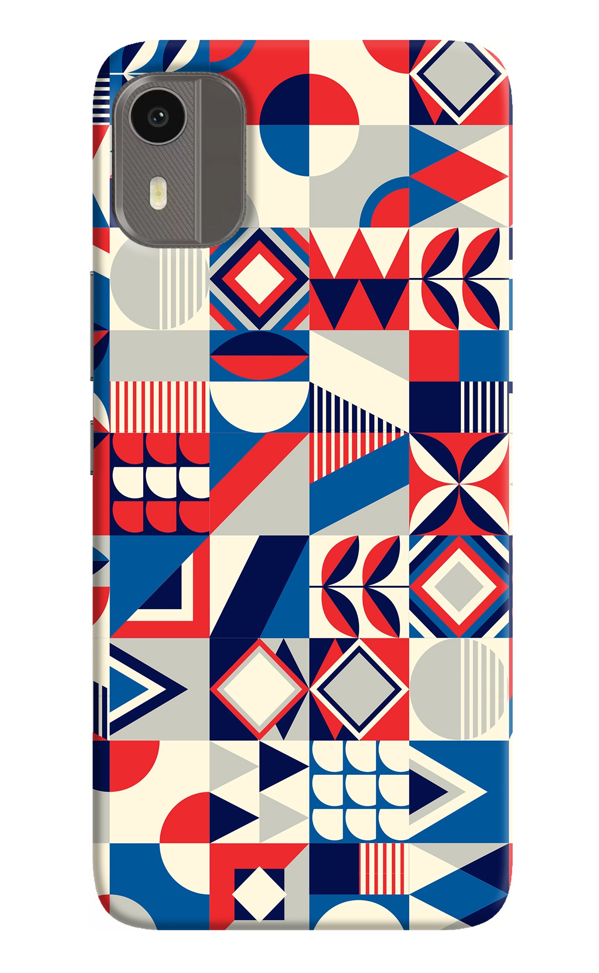 Colorful Pattern Nokia C12/C12 Pro Back Cover