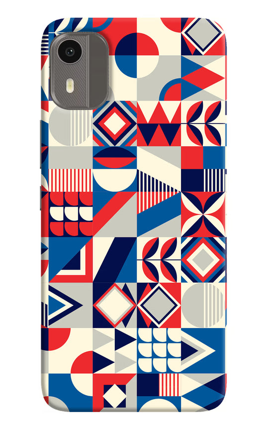 Colorful Pattern Nokia C12/C12 Pro Hard Case Back Cover by Casekaro