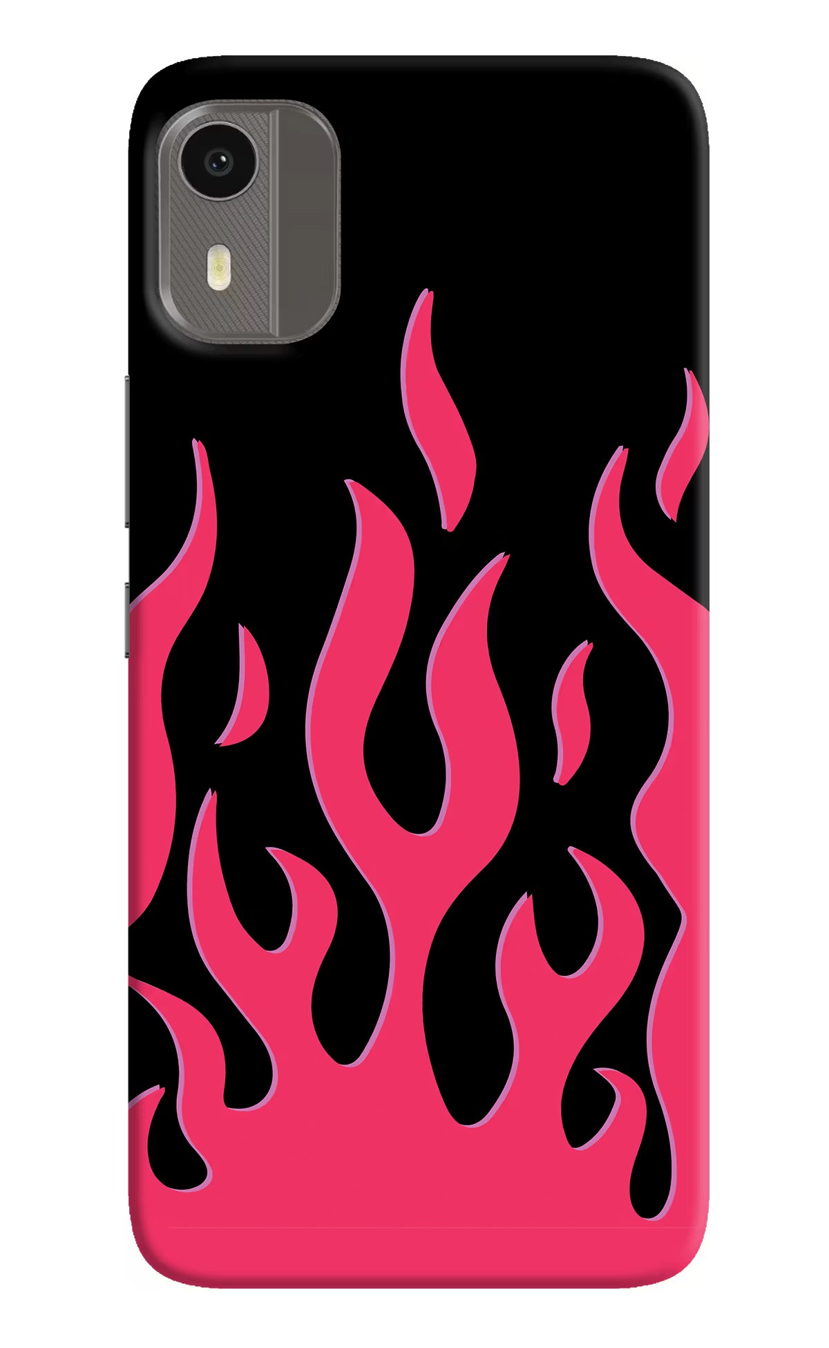 Fire Flames Nokia C12/C12 Pro Hard Case Back Cover by Casekaro