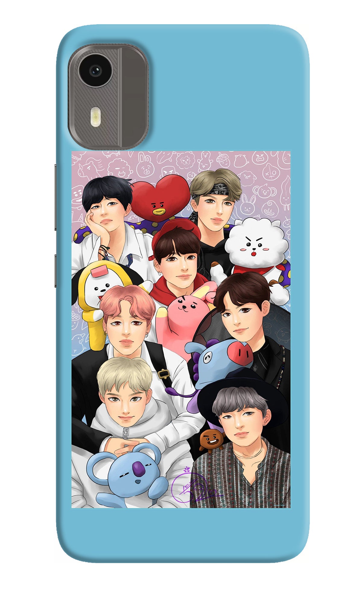 BTS with animals Nokia C12/C12 Pro Back Cover