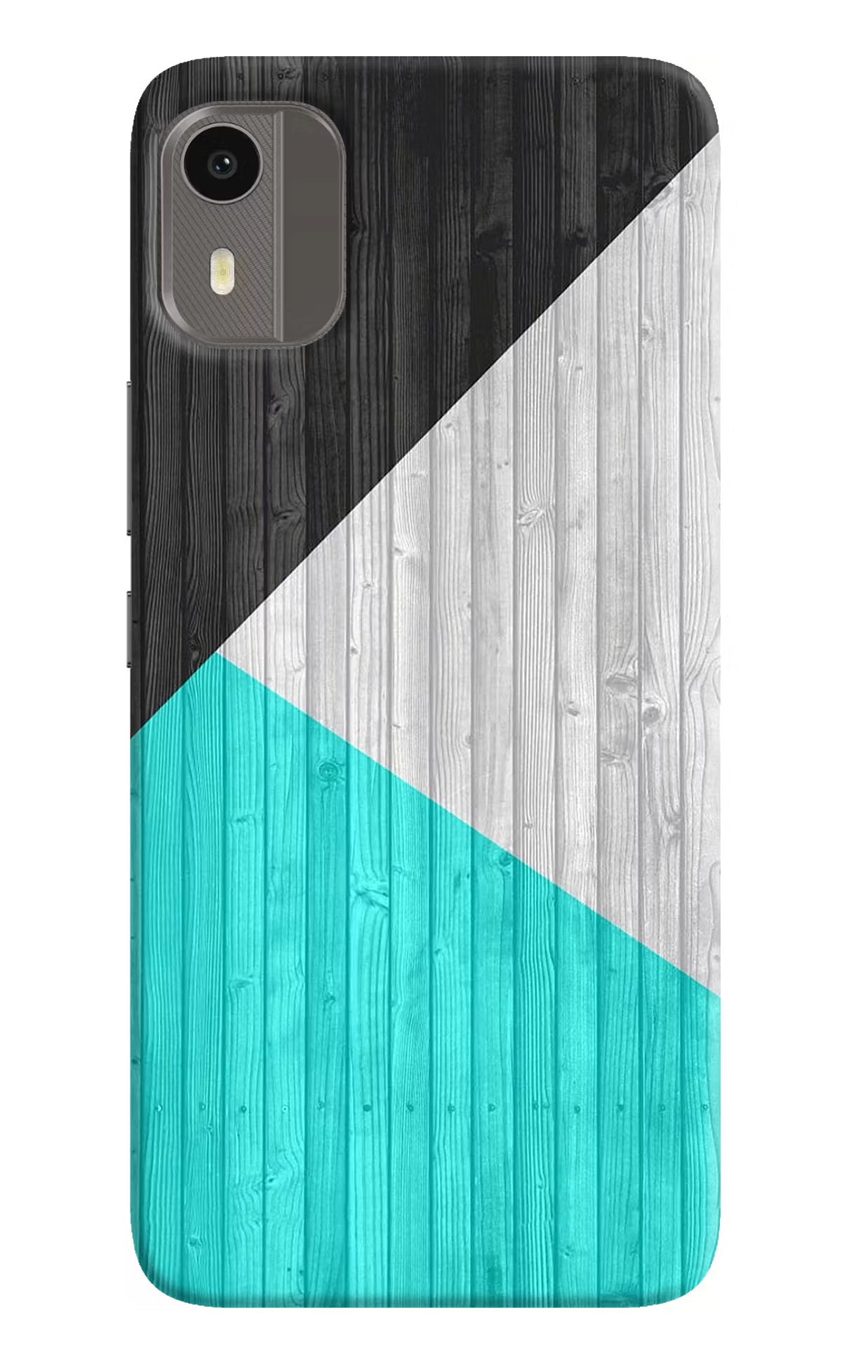 Wooden Abstract Nokia C12/C12 Pro Hard Case Back Cover by Casekaro