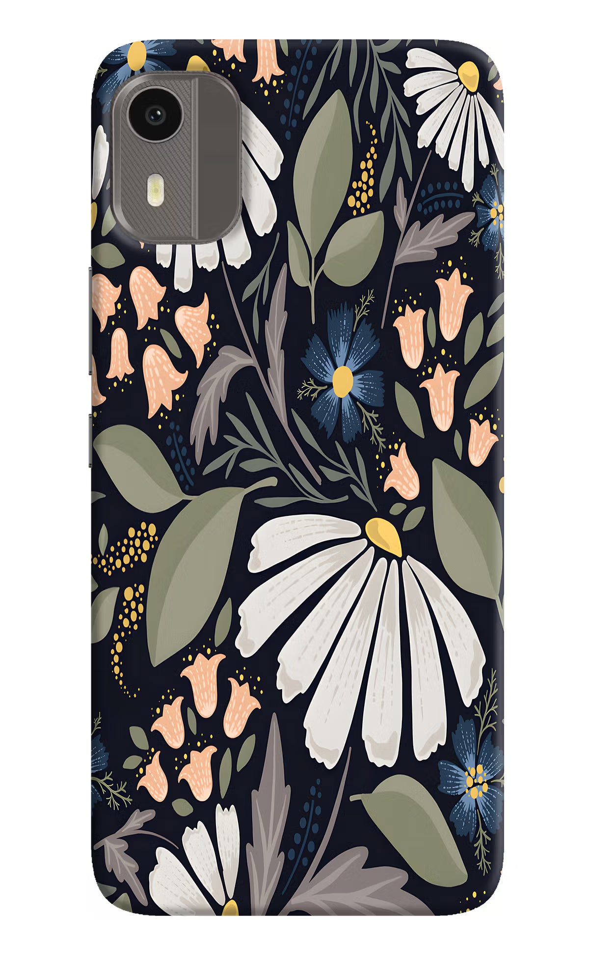 Flowers Art Nokia C12/C12 Pro Hard Case Back Cover by Casekaro