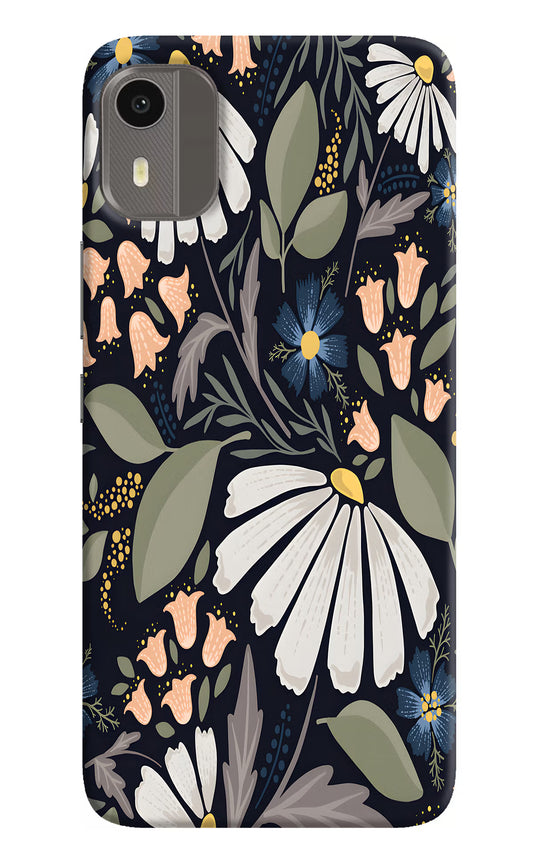 Flowers Art Nokia C12/C12 Pro Hard Case Back Cover by Casekaro