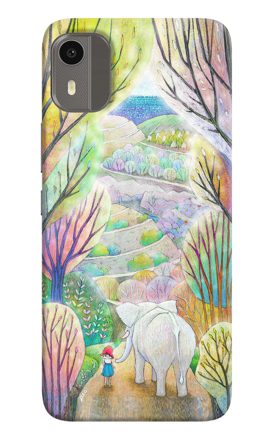 Nature Painting Nokia C12/C12 Pro Back Cover