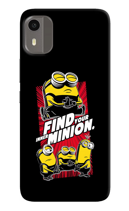 Find your inner Minion Nokia C12/C12 Pro Hard Case Back Cover by Casekaro