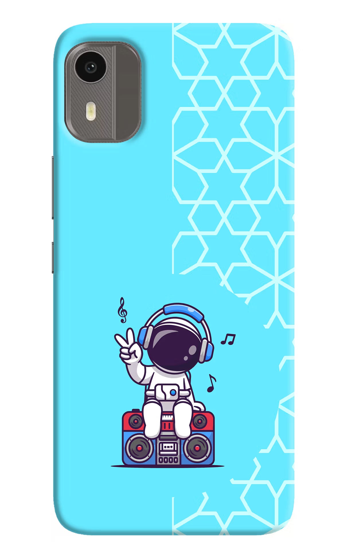 Cute Astronaut Chilling Nokia C12/C12 Pro Hard Case Back Cover by Casekaro