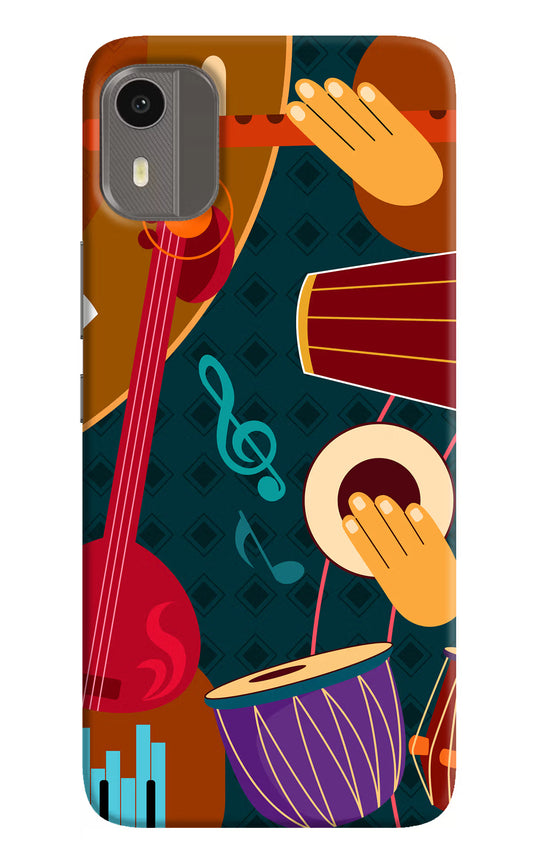 Music Instrument Nokia C12/C12 Pro Hard Case Back Cover by Casekaro