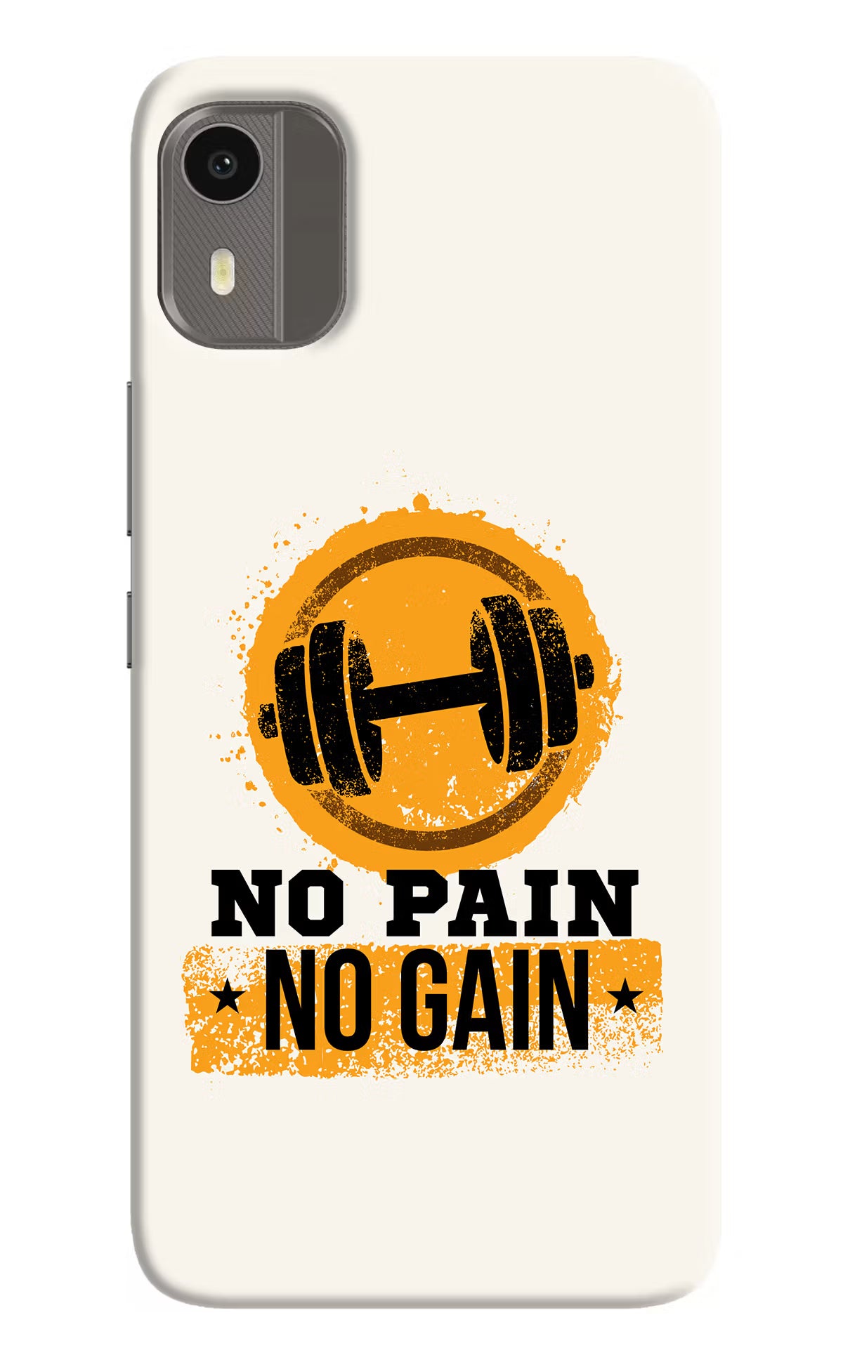 No Pain No Gain Nokia C12/C12 Pro Hard Case Back Cover by Casekaro