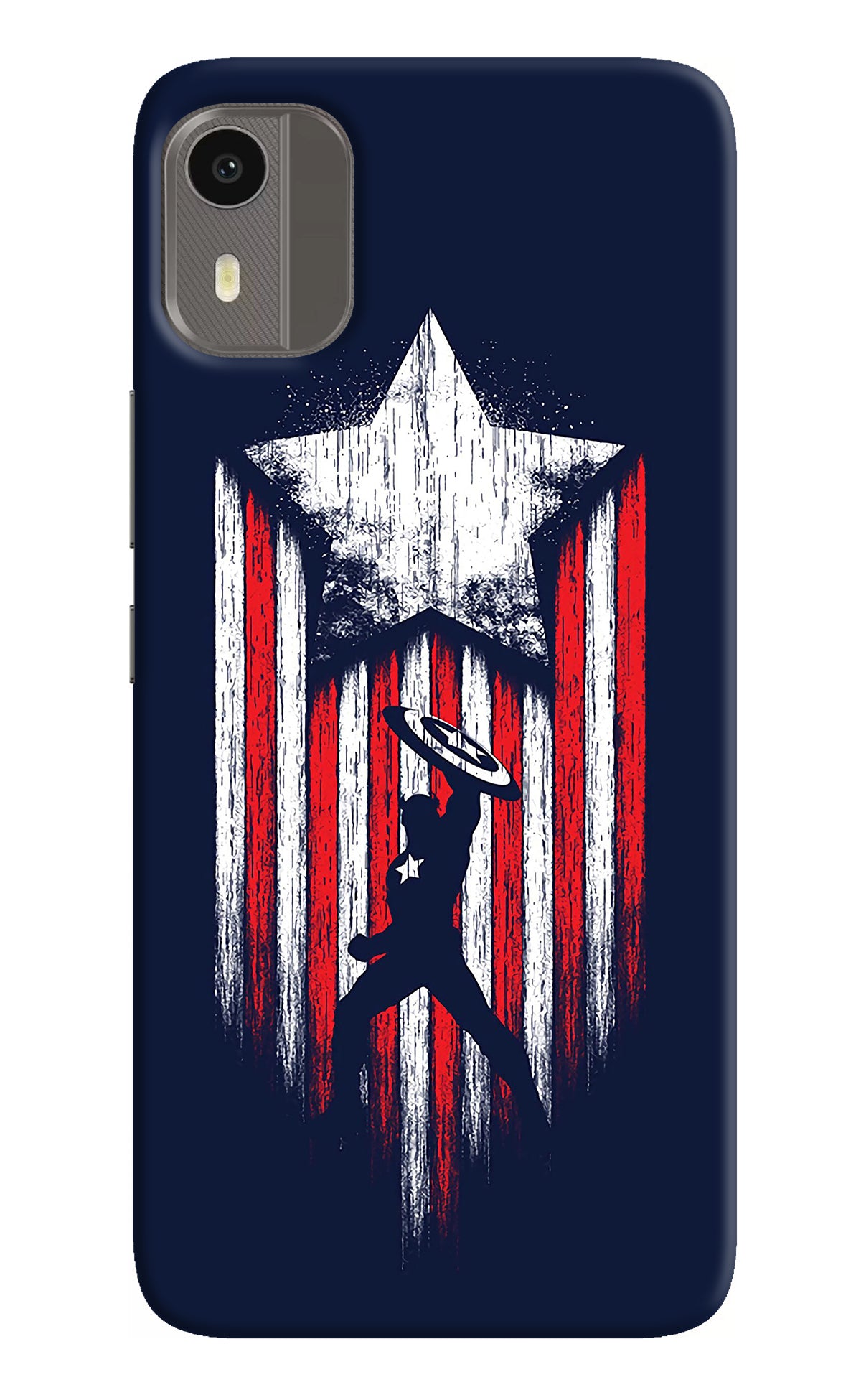 Captain America Marvel Art Nokia C12/C12 Pro Back Cover