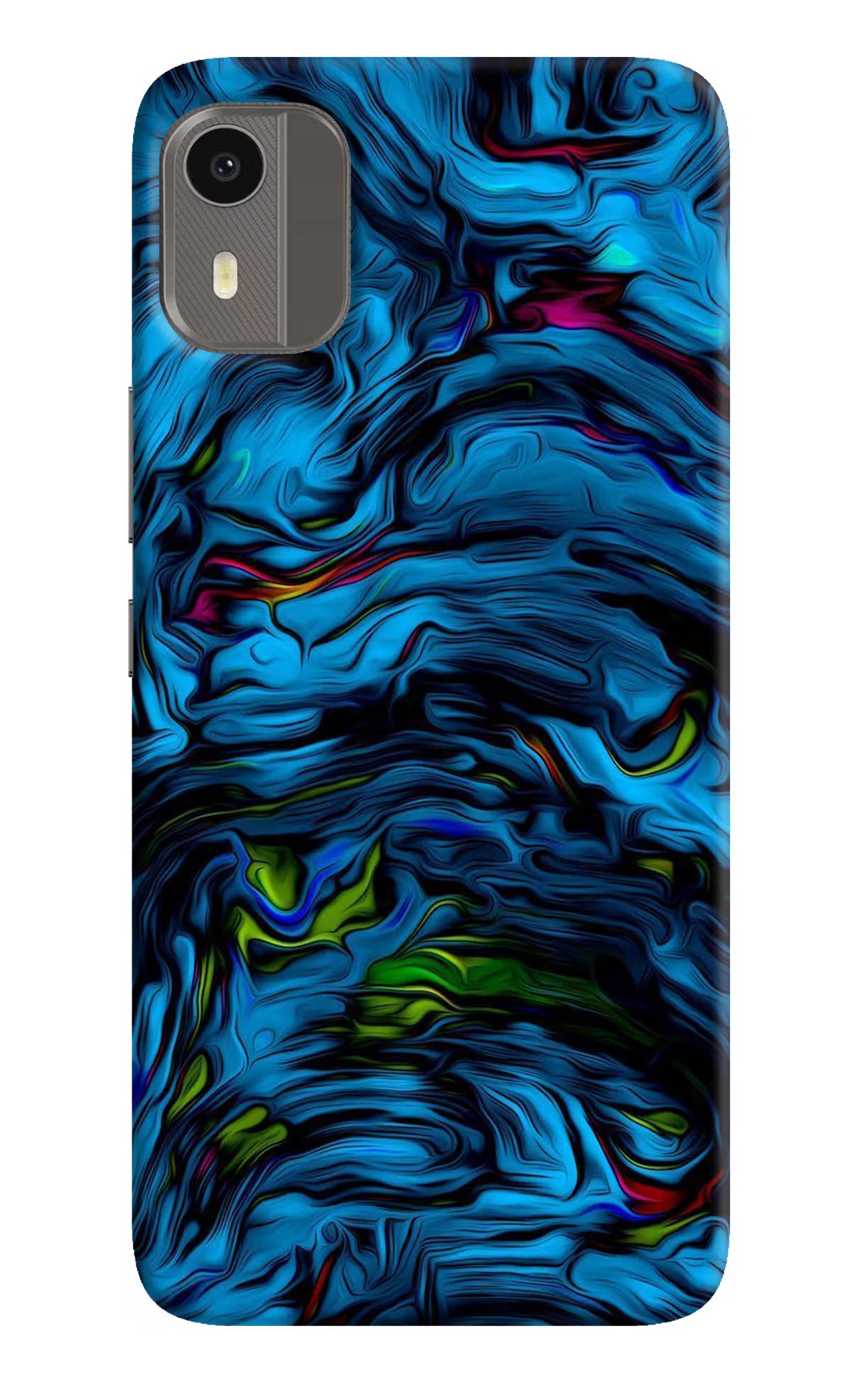 Dark Blue Abstract Nokia C12/C12 Pro Hard Case Back Cover by Casekaro