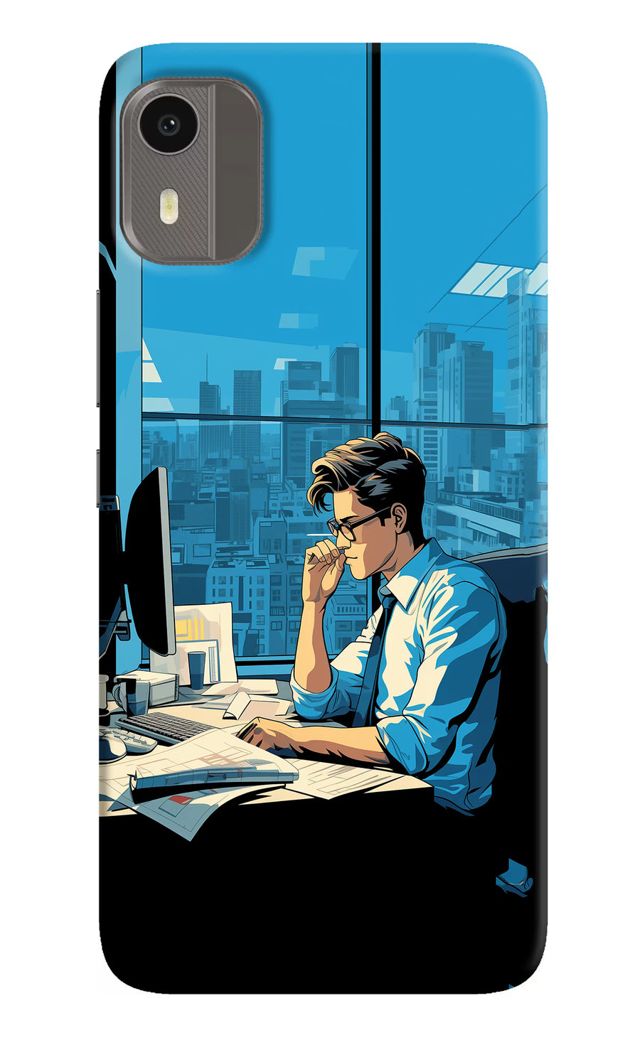 Focused Hustler (AI Generated) Nokia C12/C12 Pro Back Cover, Hard case