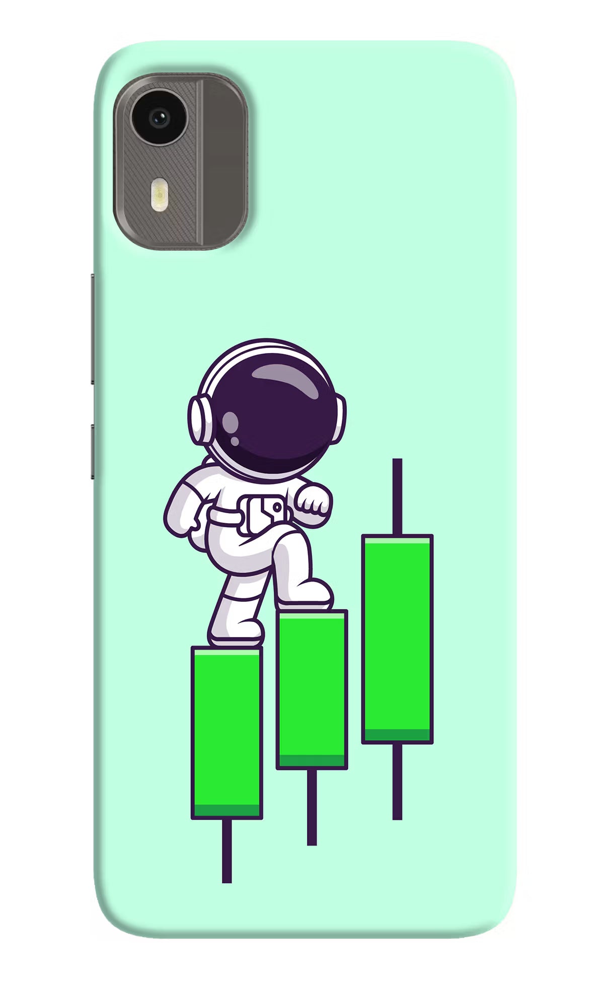 Astronaut Trader Nokia C12/C12 Pro Hard Case Back Cover by Casekaro