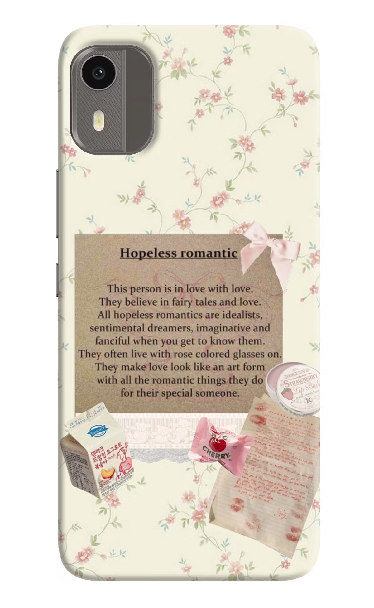 Hopeless Romantic Nokia C12/C12 Pro Hard Case Back Cover by Casekaro