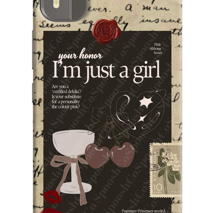 I am just a girl Nokia C12/C12 Pro Hard Case Back Cover by Casekaro