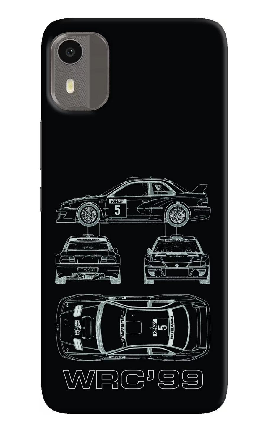 WRC'99 Nokia C12/C12 Pro Back Cover, Hard case
