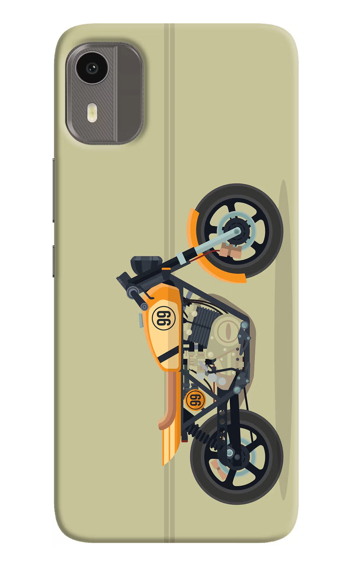 Vertical Speedster Nokia C12/C12 Pro Hard Case Back Cover by Casekaro