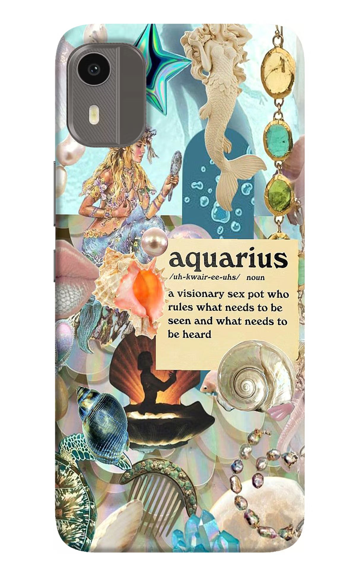 Aquarius Zodiac Nokia C12/C12 Pro Hard Case Back Cover by Casekaro