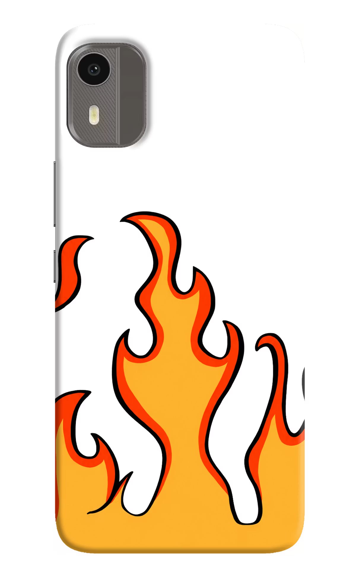 Fired Up – White Nokia C12/C12 Pro Hard Case Back Cover by Casekaro