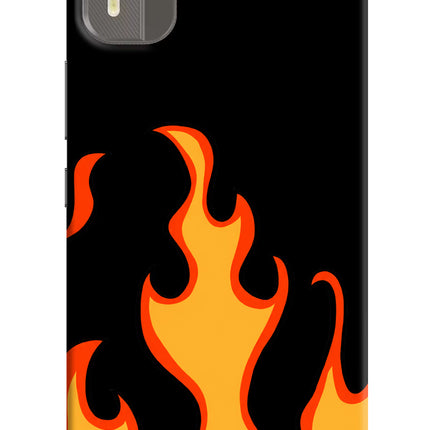 Fired Up – Black Nokia C12/C12 Pro Hard Case Back Cover by Casekaro
